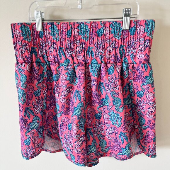 Simply Southern HW Lined Shorts Seahorse Print Medium - Picture 3 of 9